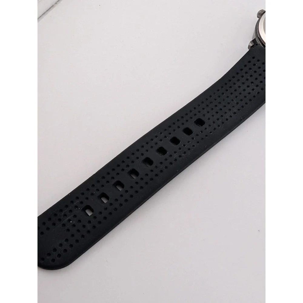 George Watch Men 40mm‎ Case Black Silicone Band- New Battery